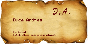 Duca Andrea névjegykártya